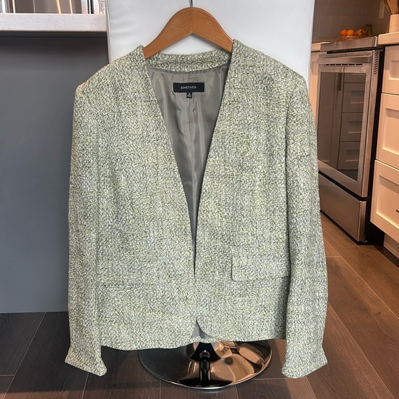 Jones & Co Green Cotton Blend Open Blazer w/Matching Skirt Suit Women’s Size 12 - Picture 9 of 14
